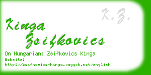 kinga zsifkovics business card